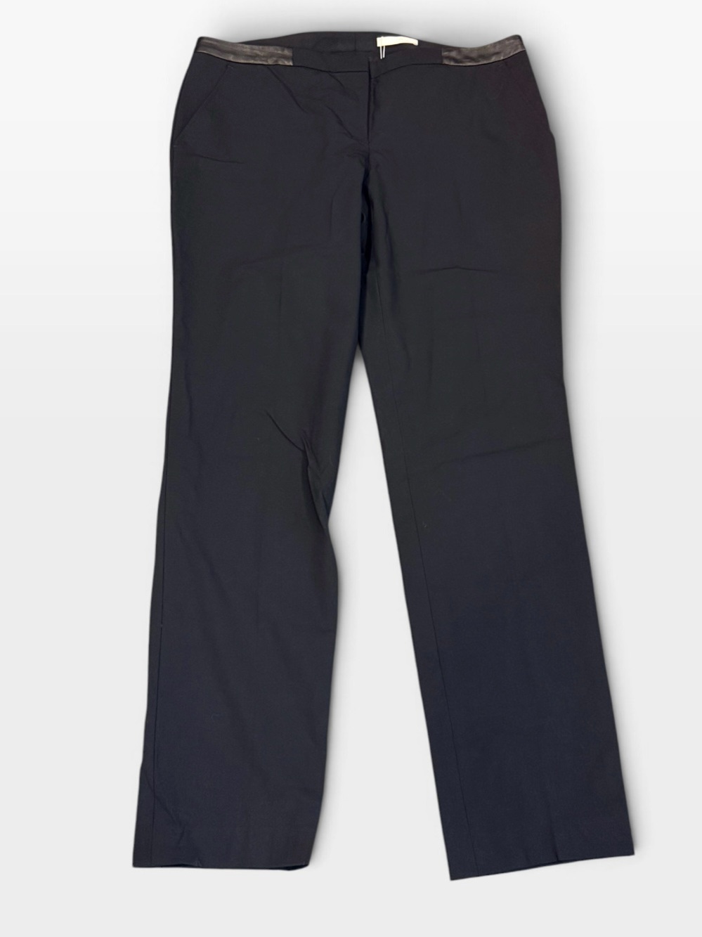 Hugo Boss Black Wool Trousers Straight Leg Stretch Dress Work Pants NWT 8